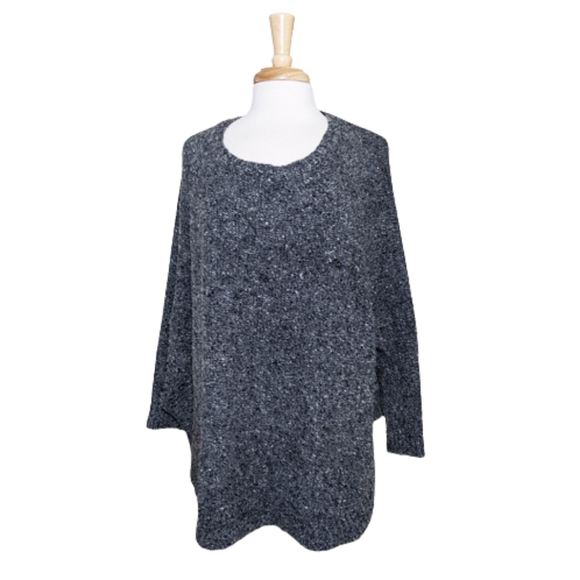 APRIL MARIN "Lincoln" knit Sweater Poncho in Alpaca/Wool Blend - Picture 2 of 7